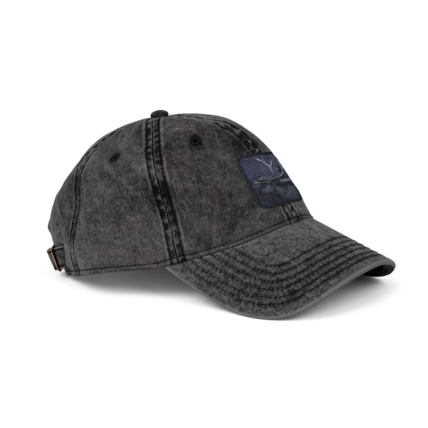 Vintage Embroidered Cap — Starry Night Patch Hats Printify
