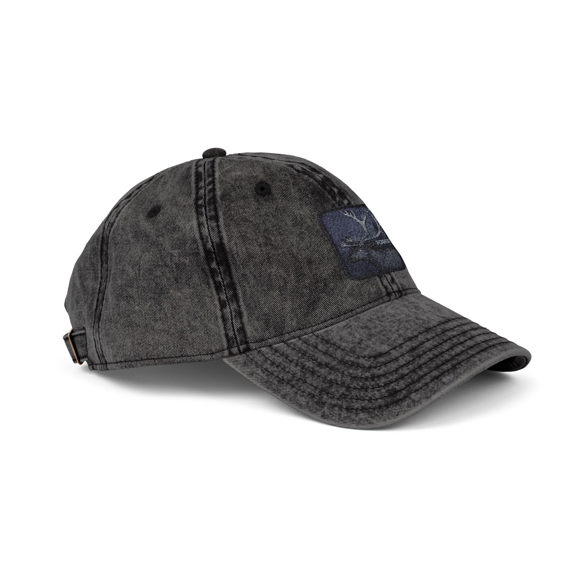 Vintage Embroidered Cap — Starry Night Patch Hats Printify