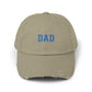 Distressed 'DAD' Baseball Cap - Vintage Dad Hat, Father's Day Gift Hats Printify Light Olive One size