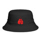 Boxing Gloves Buckethat - Retro Sport Embroidered Bucket Hat Hats Printify One size Black