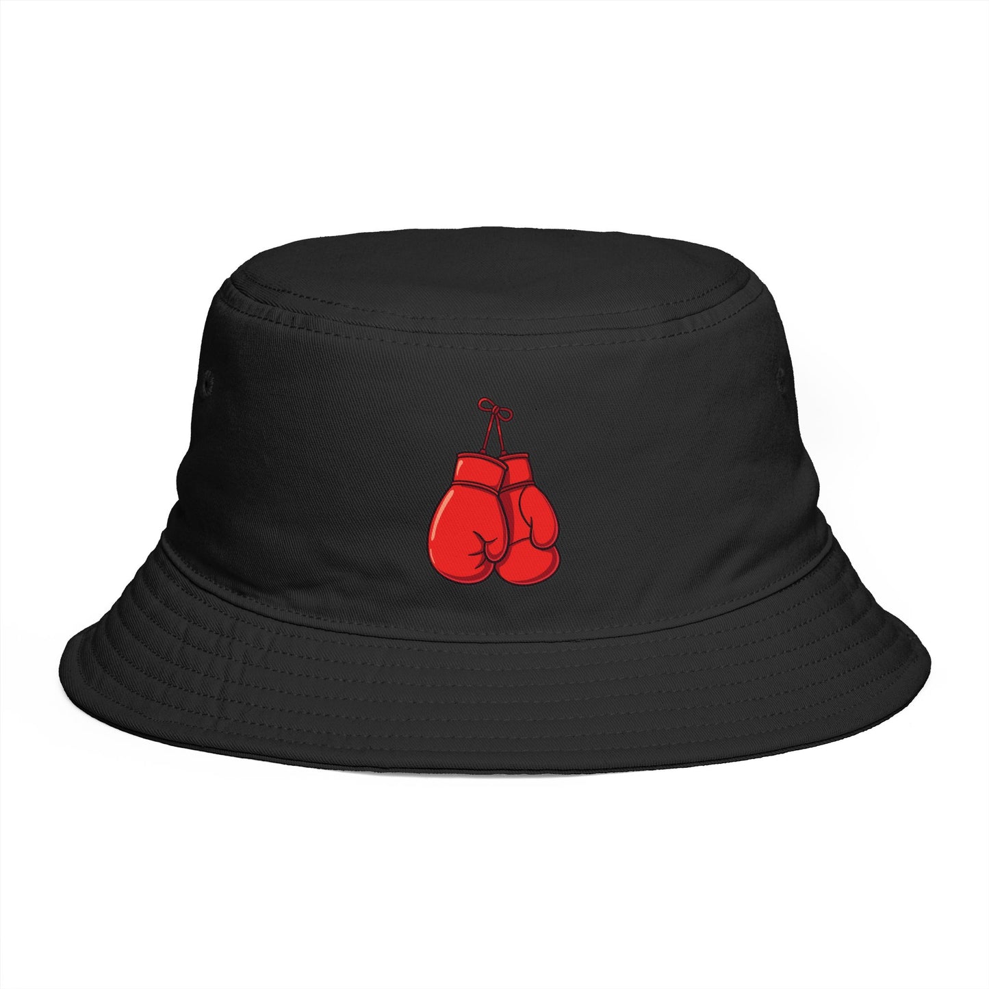 Boxing Gloves Buckethat - Retro Sport Embroidered Bucket Hat Hats Printify One size Black