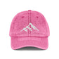 Vintage Embroidered Mountain Cap — Washed Red Dad Hat Hats Printify One size Pink