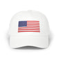 American Flag Dad Cap — Embroidered USA Baseball Hat for 4th of July Hats Printify White One size