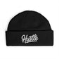 Hustle Cuff Beanie – Embroidered Knit Winter Hat Hats Printify One size Black