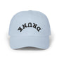Dad Cap – 'DRUNK' Arch Embroidered White Baseball Hat