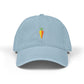 Embroidered Carrot Denim Hat — Cute Farmhouse Veggie Baseball Cap Hats Printify One size Light Blue