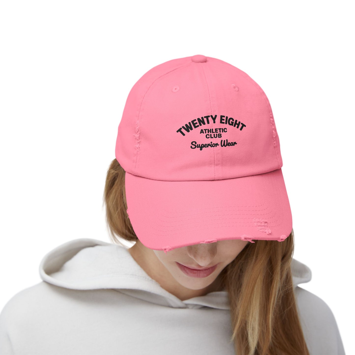 Distressed Baseball Cap — "Twenty Eight" Vintage Embroidered Dad Hat