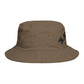 Drunk Arched Brown Bucket Hat – Retro Party & Festival Headwear