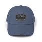 Explorer Wild Spirit Distressed Cap — Vintage Mountain Dad Hat Hats Printify Scotland Blue One size