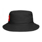 Swiss Cross Brown Bucket Hat — Alpine Flag Patch Sun Hat Hats Printify