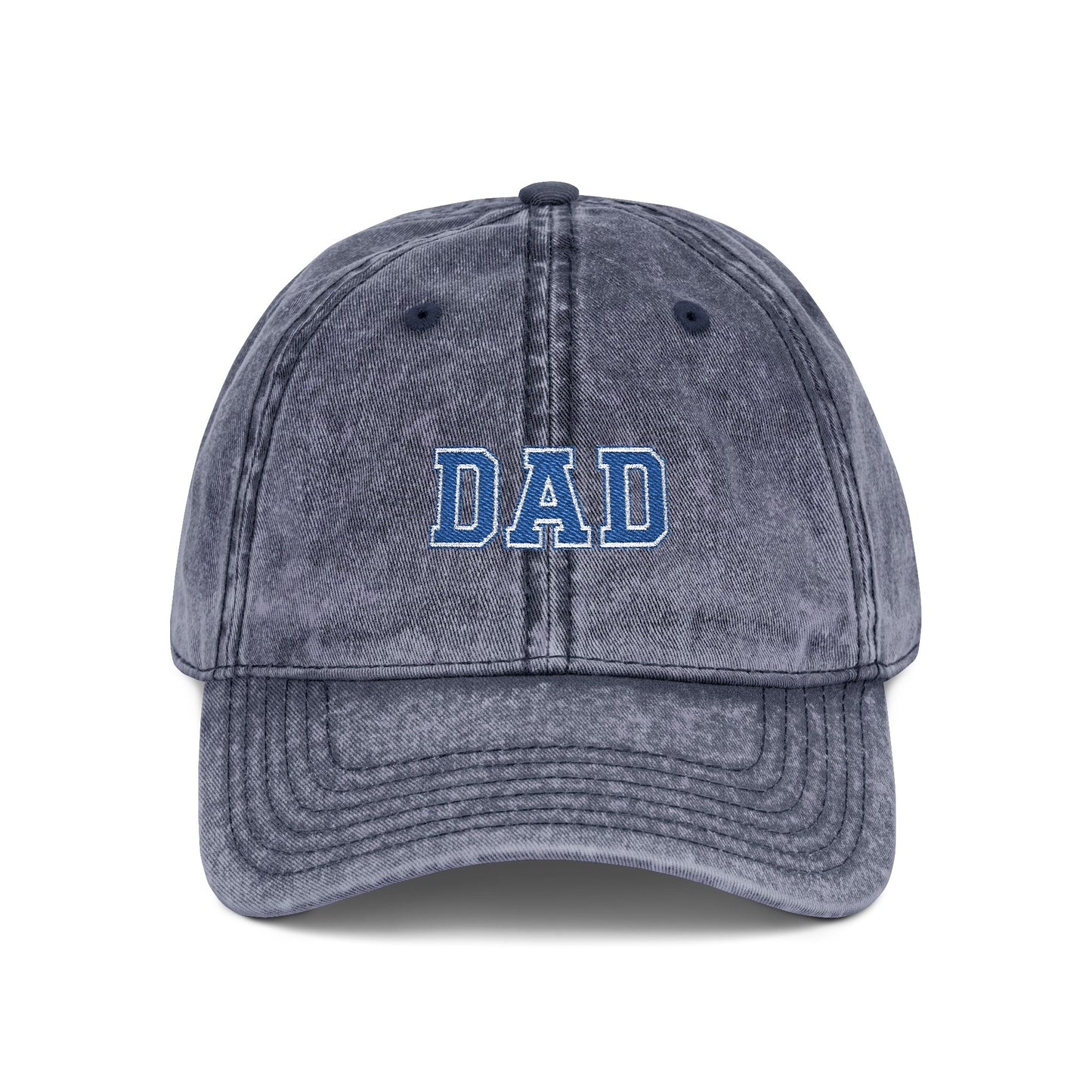 Dad Embroidered Vintage Cap — Washed Red Baseball Hat for Father’s Day Hats Printify One size Navy