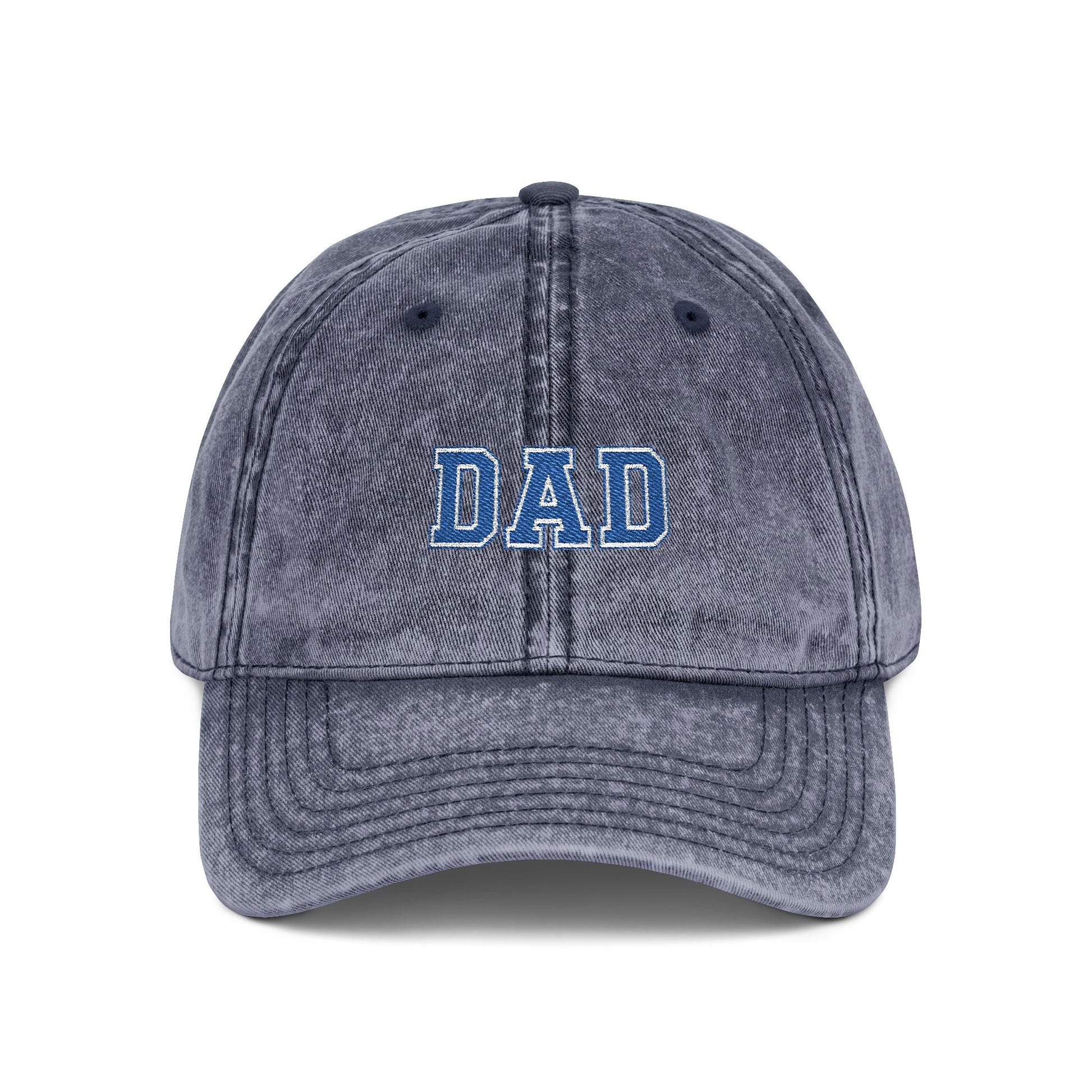 Dad Embroidered Vintage Cap — Washed Red Baseball Hat for Father’s Day Hats Printify One size Navy