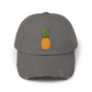 Distressed Pineapple Cap — Retro Embroidered Fruit Hat Hats Printify Nickel One size