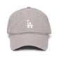 Washed LA Baseball Cap – Vintage Washed Cotton Dad Hat Hats Printify One size Gray