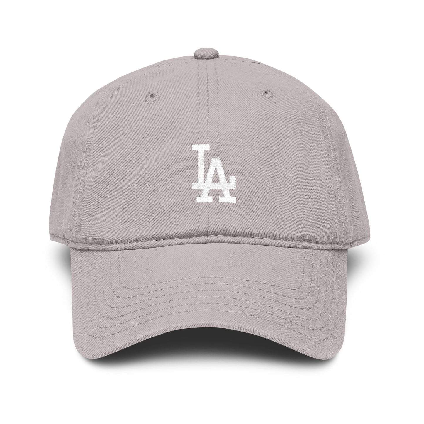 Washed LA Baseball Cap – Vintage Washed Cotton Dad Hat Hats Printify One size Gray