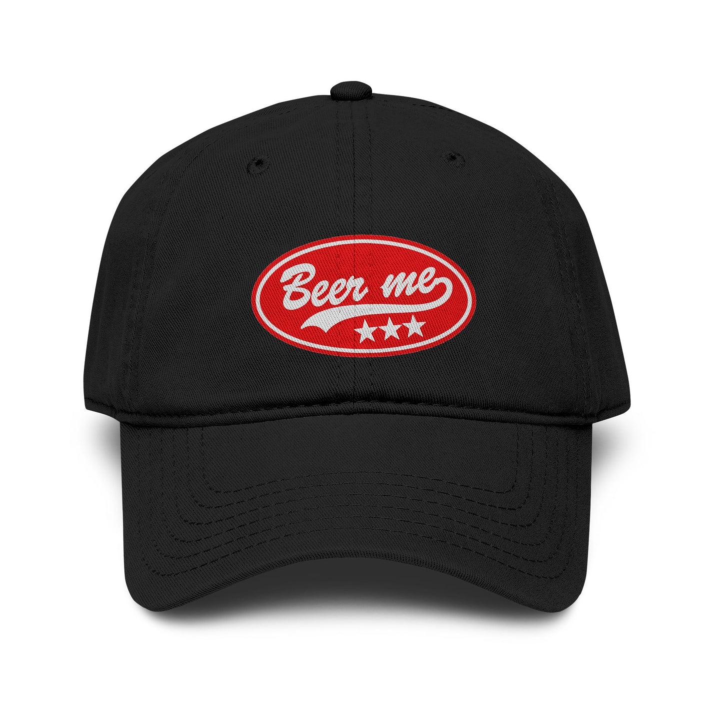 Beer Me Baseball Cap — Vintage Washed Hat with Red Patch