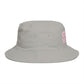 Chill Vibes Bucket Hat — Retro Pink Text Cotton Sun Hat