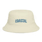 Coastal Bucket Hat — Brown Beach Sun Hat with 'COASTAL' Retro Text Hats Printify