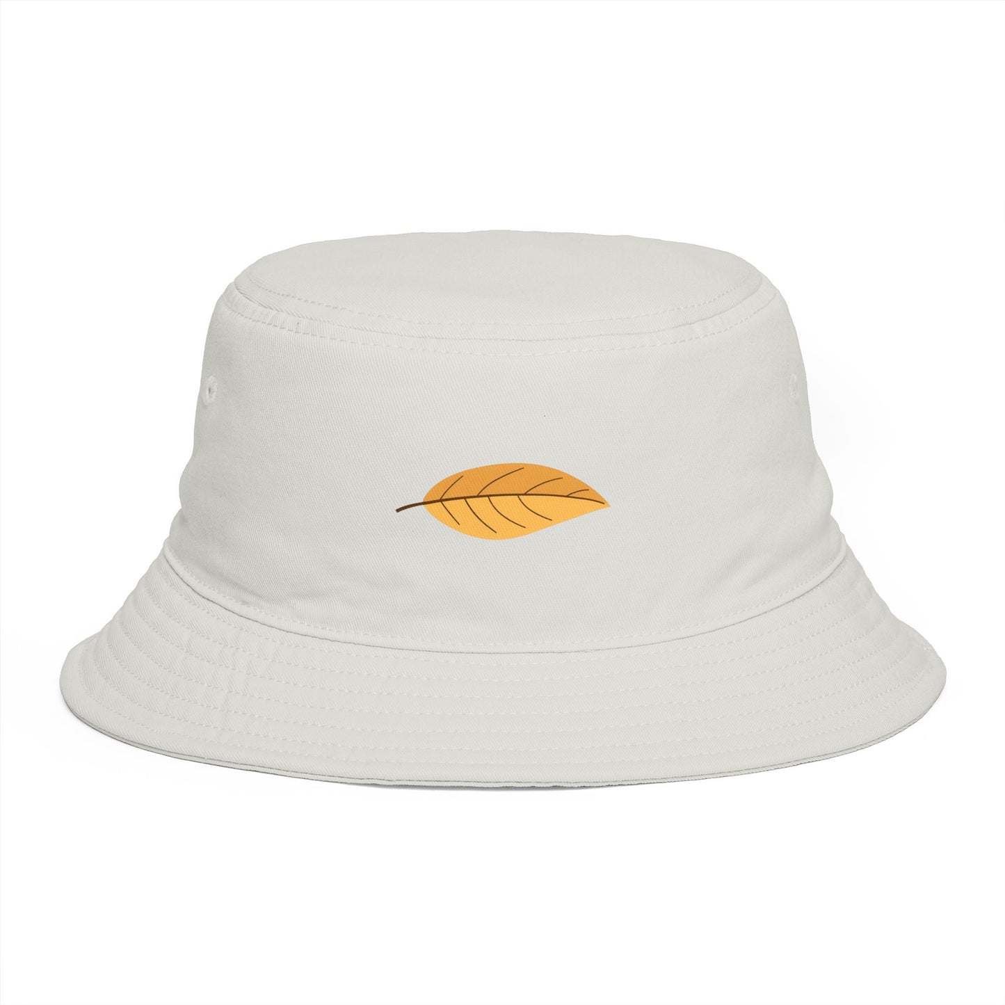 Autumn Leaf Bucket Hat — Brown Fall Outdoor Sun Hat