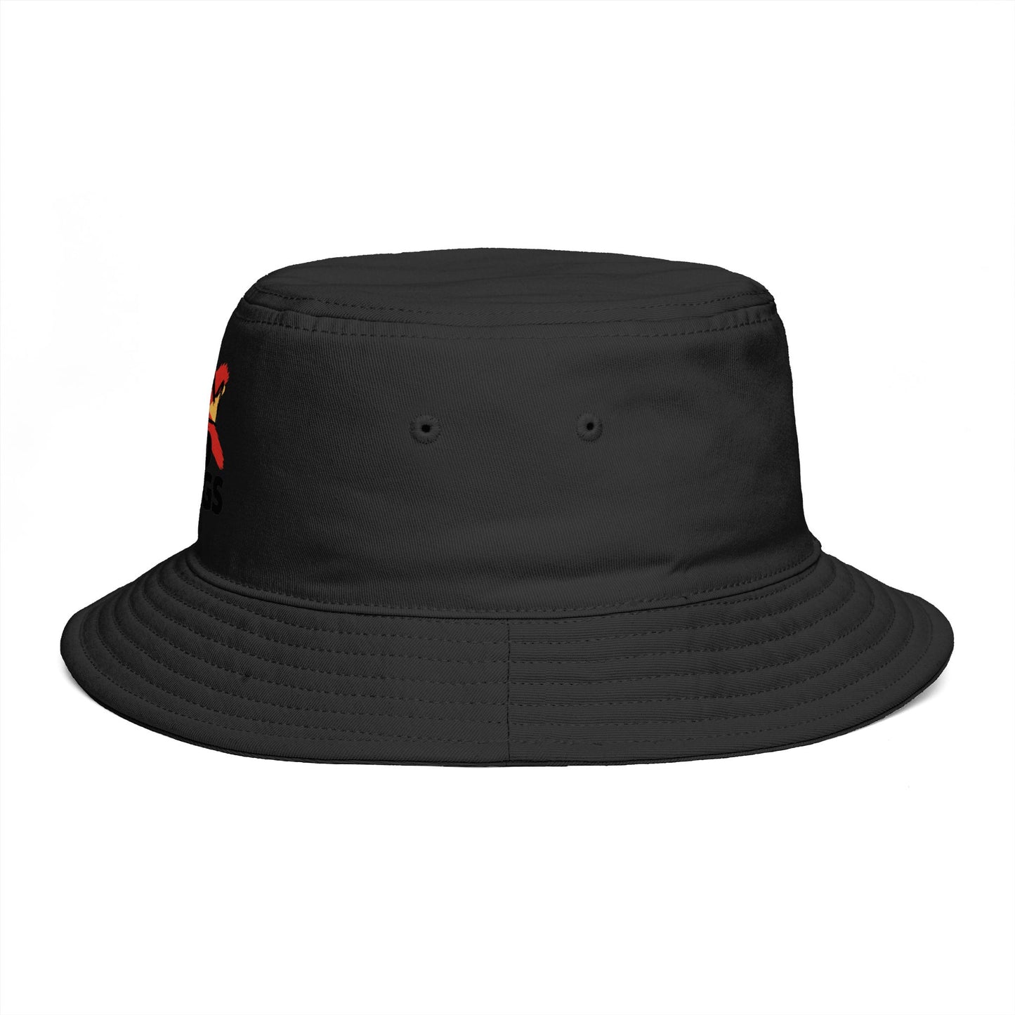 No Kings Bucket Hat — Rebellious Crown Graphic Cotton Bucket Hat Hats Printify