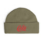 Cola Cuff Beanie — Retro Script Knit Hat Hats Printify One size Eucalyptus