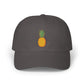 Pineapple Embroidered Dad Cap — Tropical Pineapple Baseball Hat Hats Printify Dark Grey One size