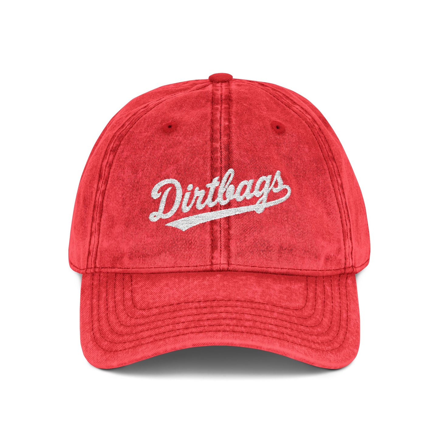 Vintage Cap (Embroidery) Hats Printify One size Red