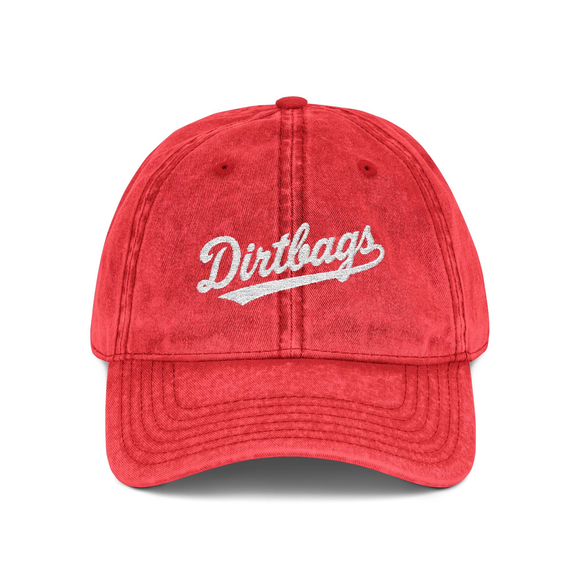 Vintage Cap (Embroidery) Hats Printify One size Red