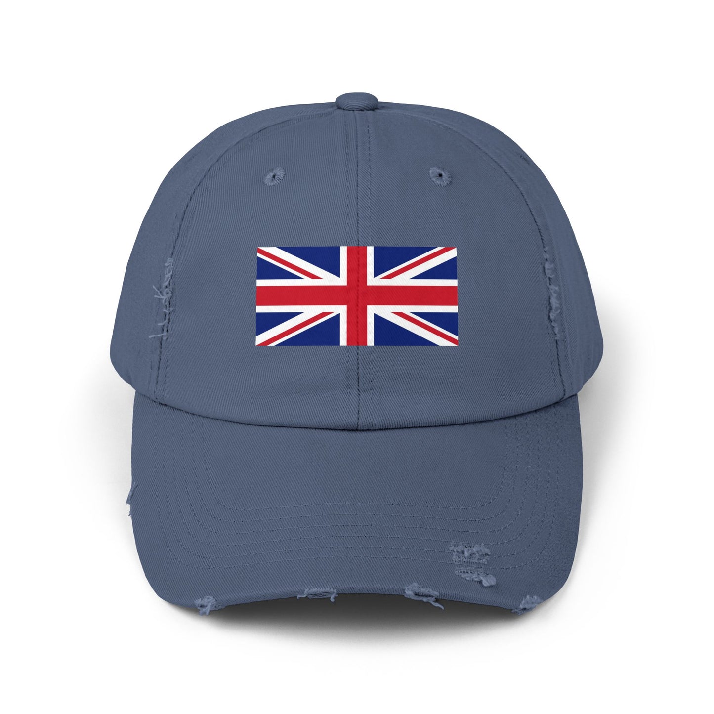 Distressed Union Jack Cap — British Flag Baseball Hat Hats Printify Scotland Blue One size