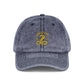 Vintage Embroidered Cap — Retro Snake Logo Dad Hat Hats Printify One size Navy