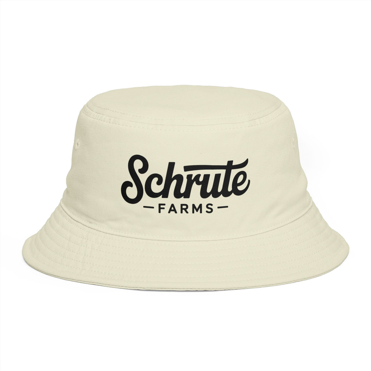 Schrute Farms Bucket Hat — Brown Retro Logo Farmwear Hats Printify