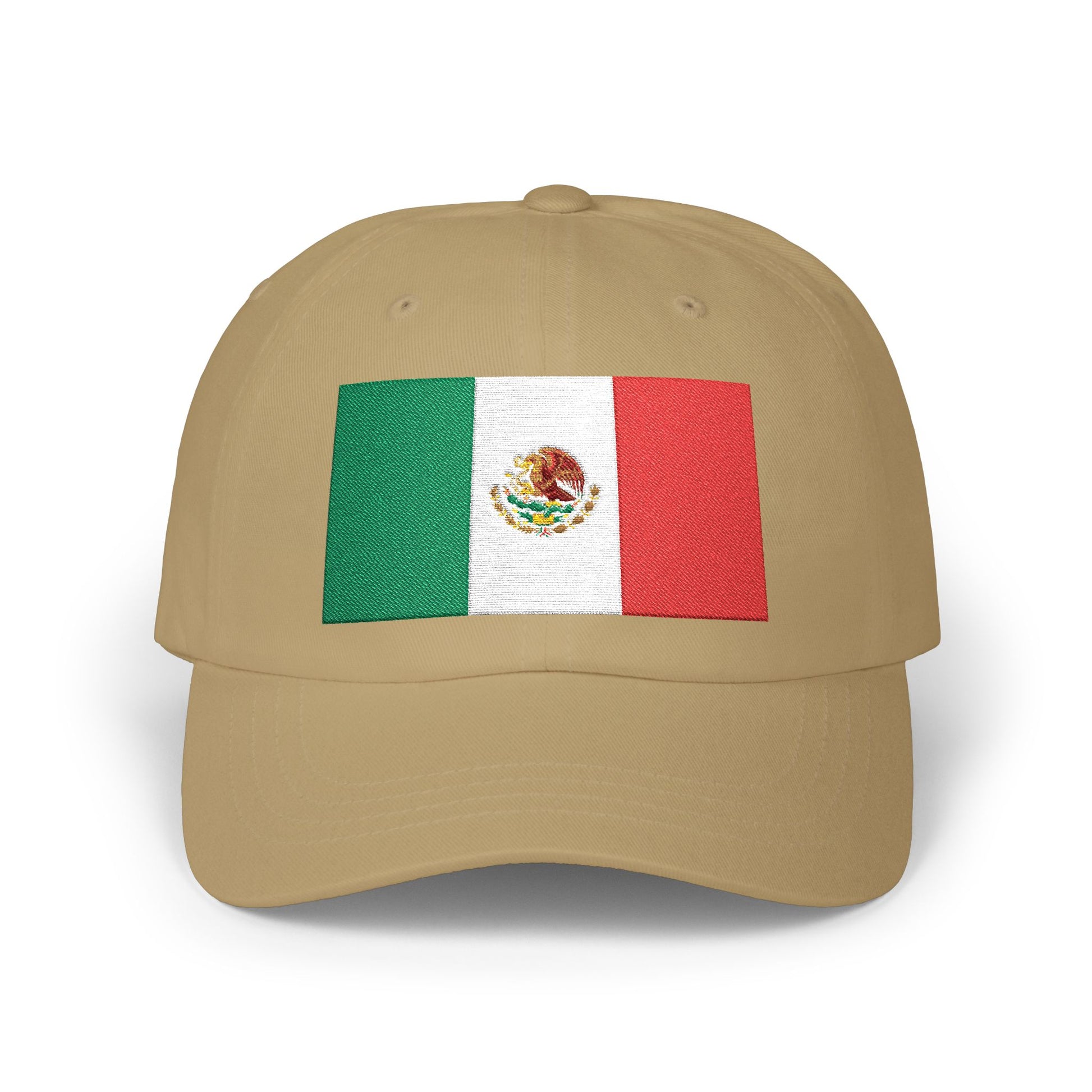 Mexico Flag Dad Cap — Embroidered Mexican Flag Baseball Hat Hats Printify Khaki One size