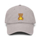 Embroidered Golden Teddy Baseball Cap Hats Printify One size Gray