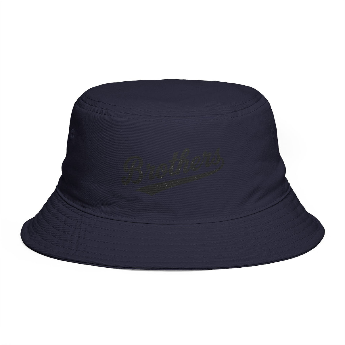 Brothers Script Brown Bucket Hat — Casual Retro Dad Hat for Siblings & Crew Hats Printify One size Navy