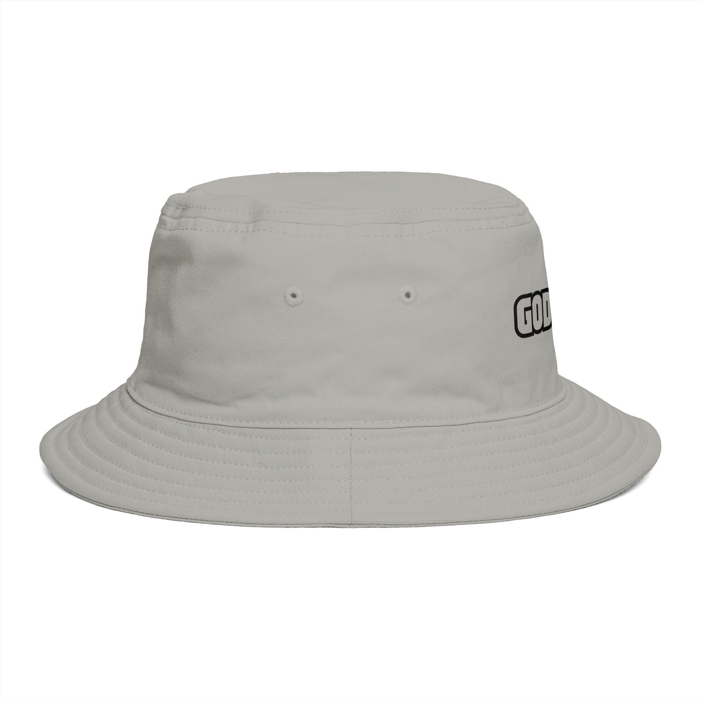 Godspeed Bucket Hat — Retro Script Embroidered Brown Sun Hat