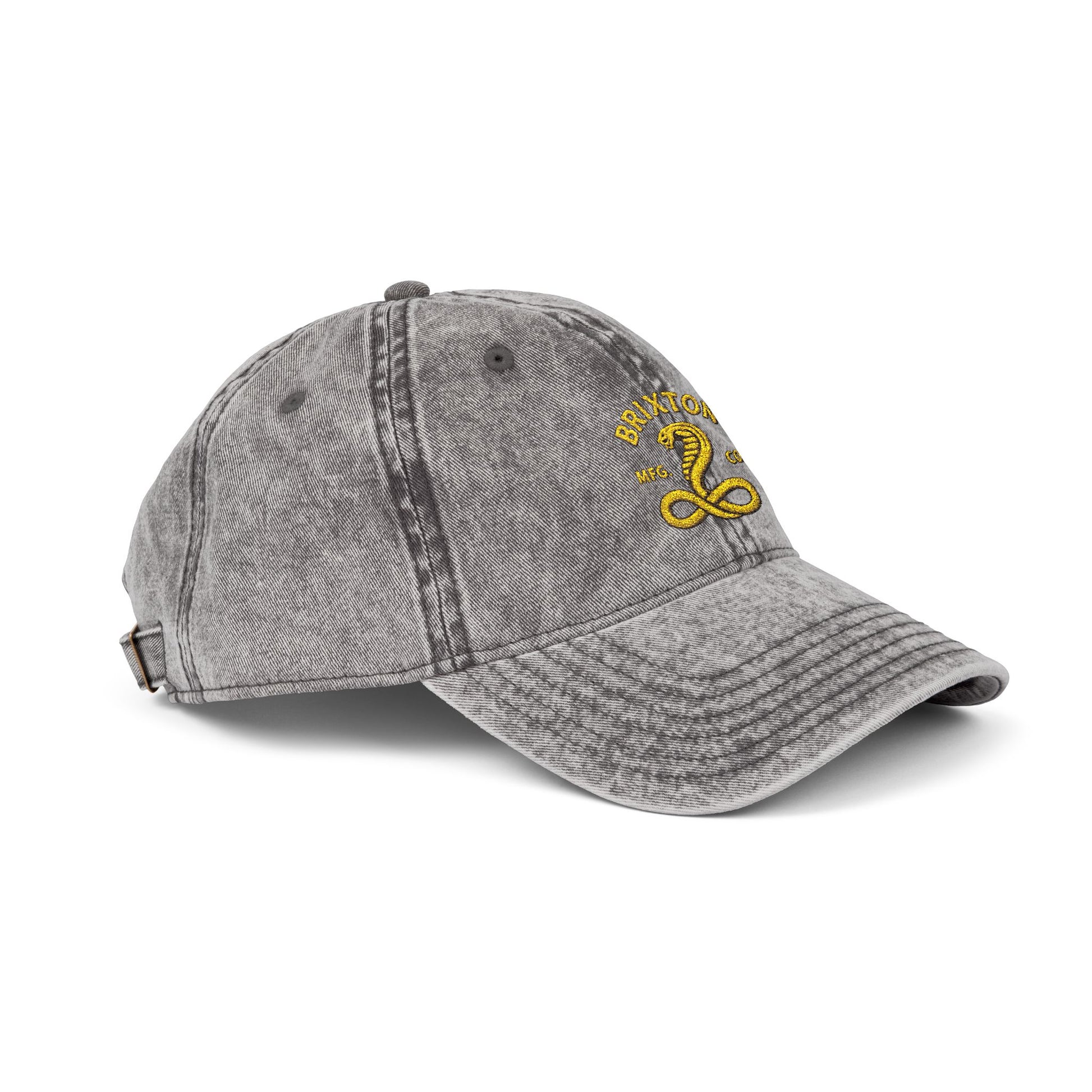 Vintage Embroidered Cap — Retro Snake Logo Dad Hat Hats Printify