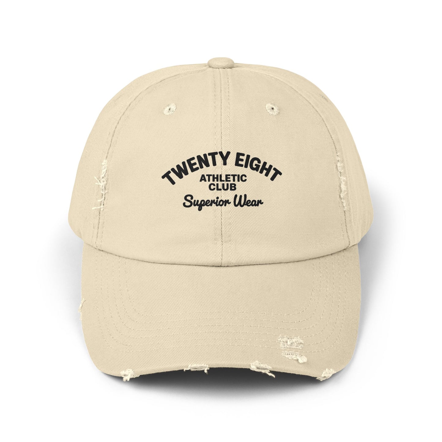 Distressed Baseball Cap — "Twenty Eight" Vintage Embroidered Dad Hat Hats Printify