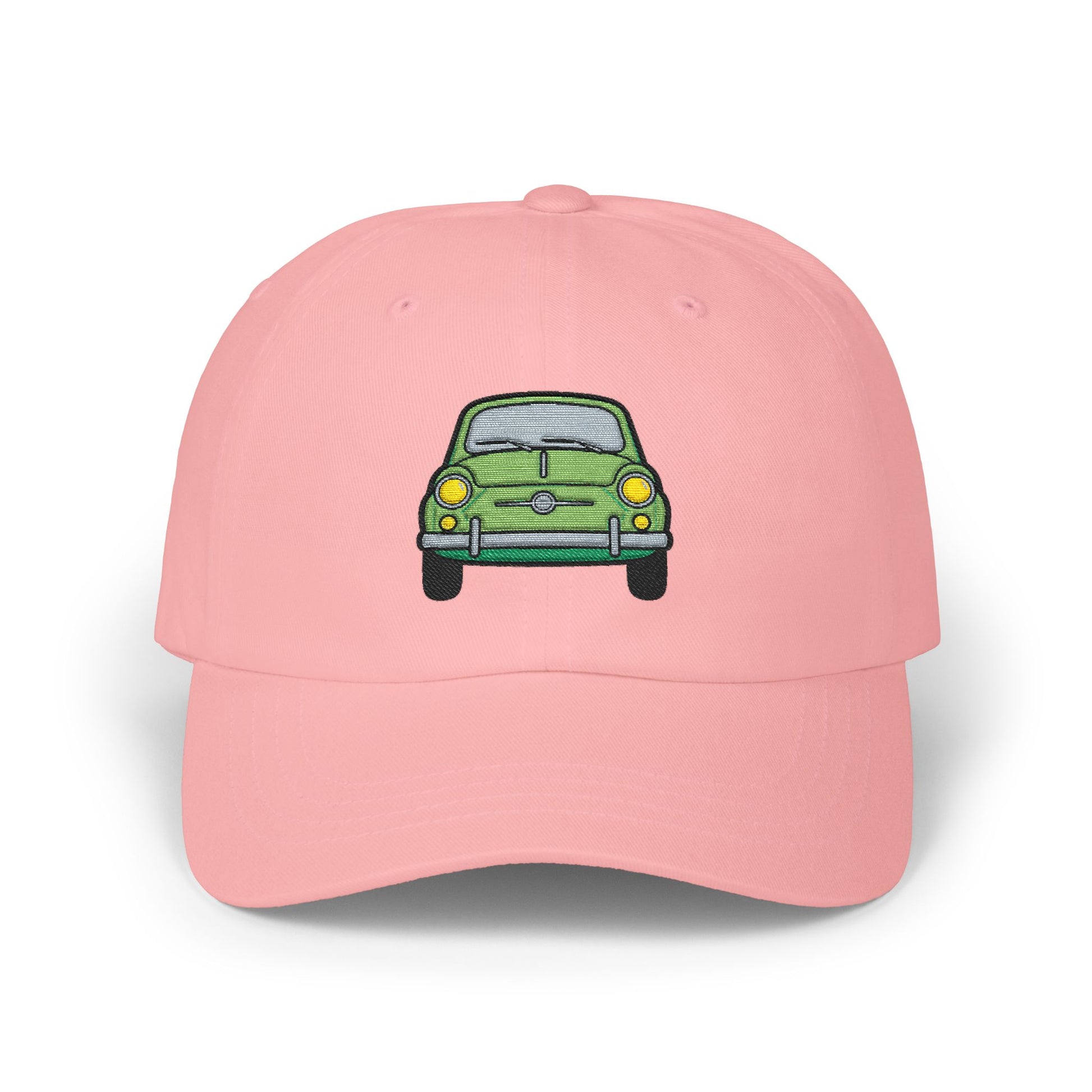 Vintage Green Beetle Dad Cap — Retro Car Baseball Hat Hats Printify Pink One size