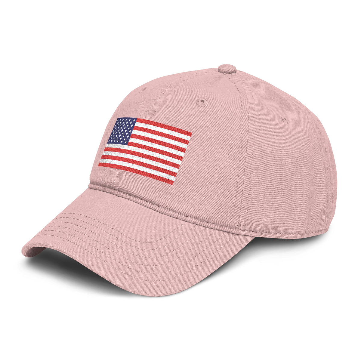 Embroidered American Flag Baseball Cap — Washed Cotton Patriotic Hat for 4th of July