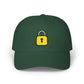 Lock Embroidered Dad Cap — Minimal Yellow Padlock Baseball Hat Hats Printify Spruce One size