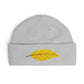 Embroidered Golden Leaf Cuff Beanie Hats Printify One size Athletic Heather