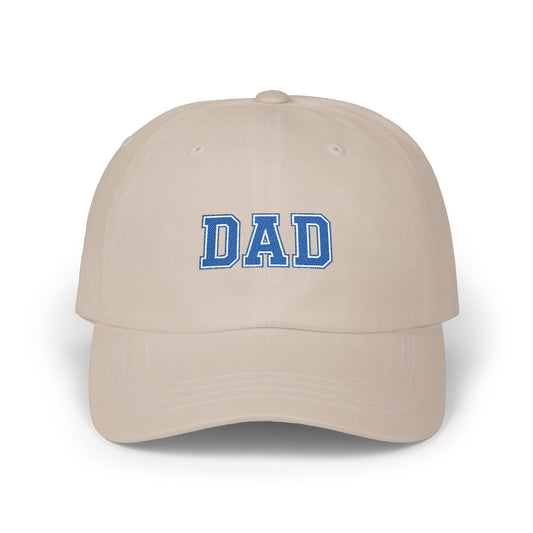 DAD Embroidered Classic Dad Cap – Vintage Varsity Baseball Hat for Fathers Hats Printify Stone One size