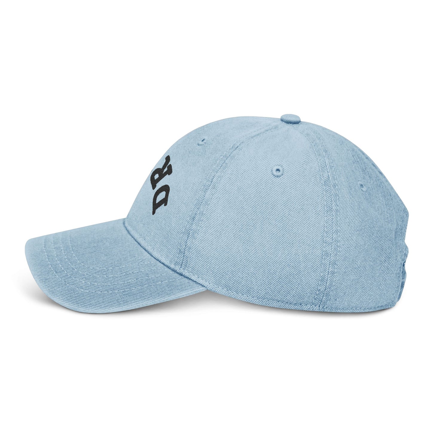 Drunk Embroidered Denim Hat – Distressed Black Baseball Cap