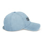 Brothers Embroidered Denim Hat — Vintage Script Cap for Siblings & Family Gifts Hats Printify