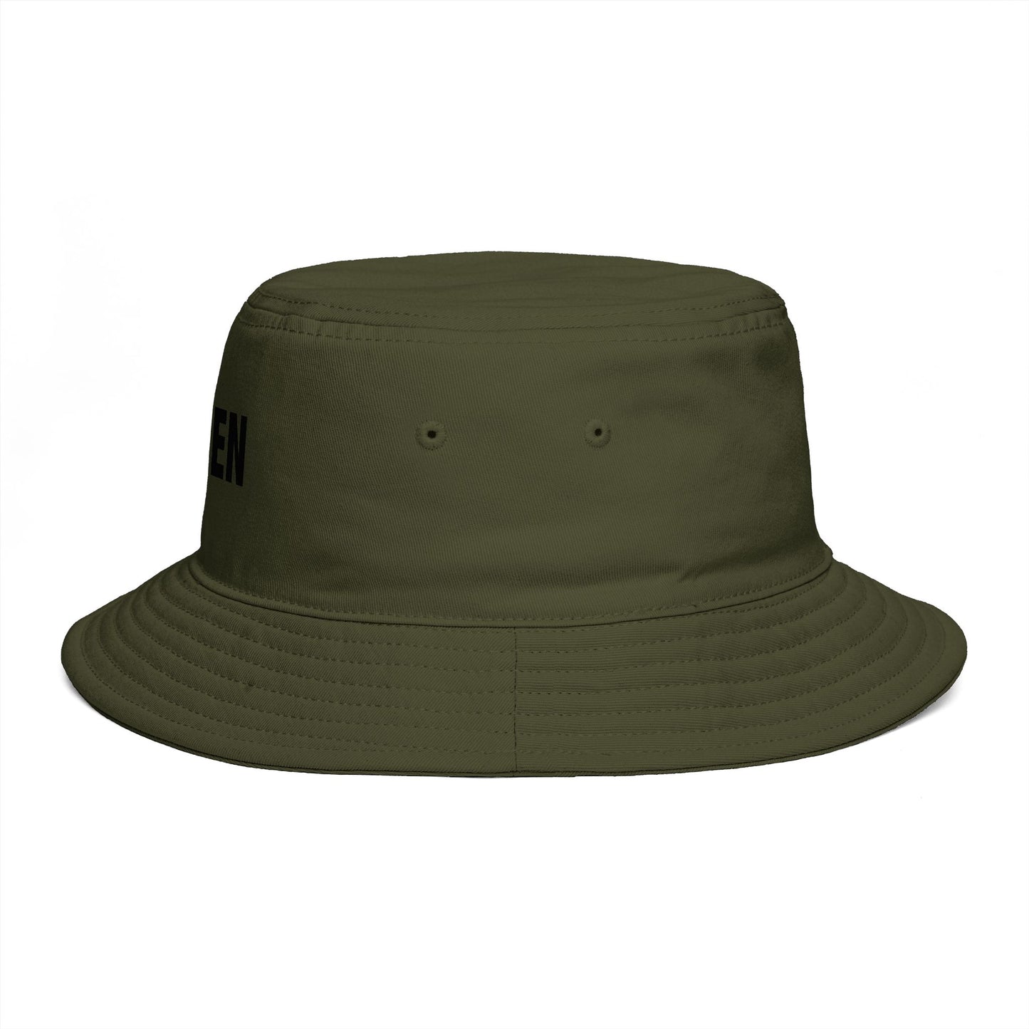 Karen Bucket Hat — Bold Name Embroidered Casual Cotton Sun Hat