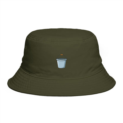 Coffee Cup Bucket Hat — Embroidered Mini Latte Graphic Hats Printify One size Army