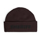 Cuff Beanie - 'SHRIFF' Embroidered Knit Hat (Festive Green-Gold Lettering) Hats Printify One size Plum