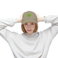 Distressed Black Cap with Green Cannabis Leaf Embroidery Hats Printify