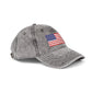 Vintage Washed Dad Hat with Embroidered American Flag — Patriotic Cap for 4th of July & Everyday Wear Hats Printify