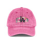 Vintage Embroidered Cap – Red LA Floral Baseball Hat Hats Printify One size Pink